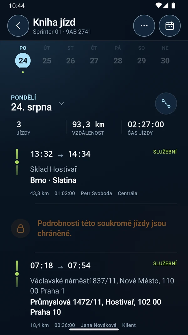 GPS Dozor 4.0 — kniha jázd na Androide s denným súhrnom ukážkových jázd